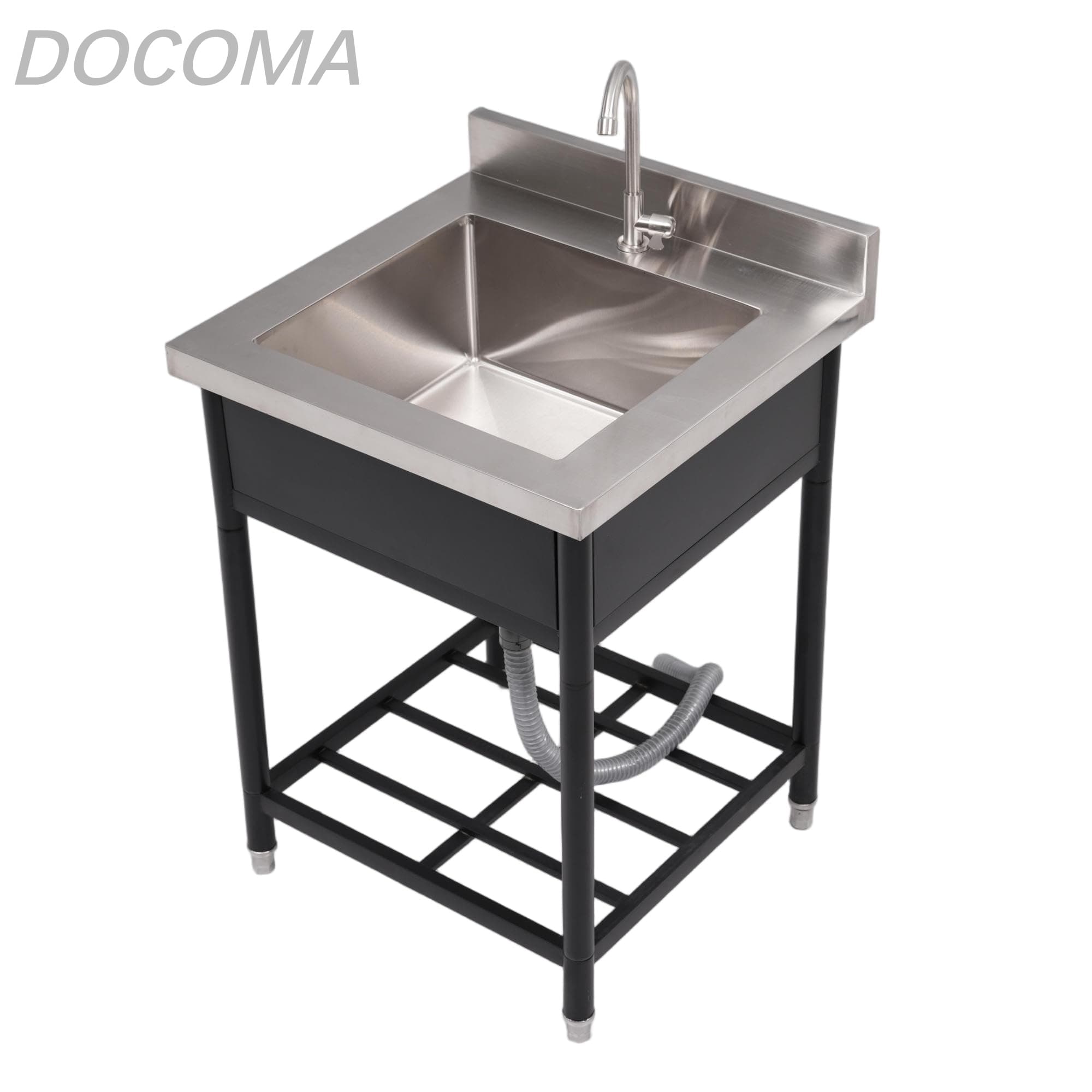 Rakuten - 【送料無料】シンク アウトドア 幅広 水栓付き 屋外用 ステンレス流し台 ステンレスキッチン バーベキュー ガーデンシンク 屋外シンク 水栓付 蛇口付き