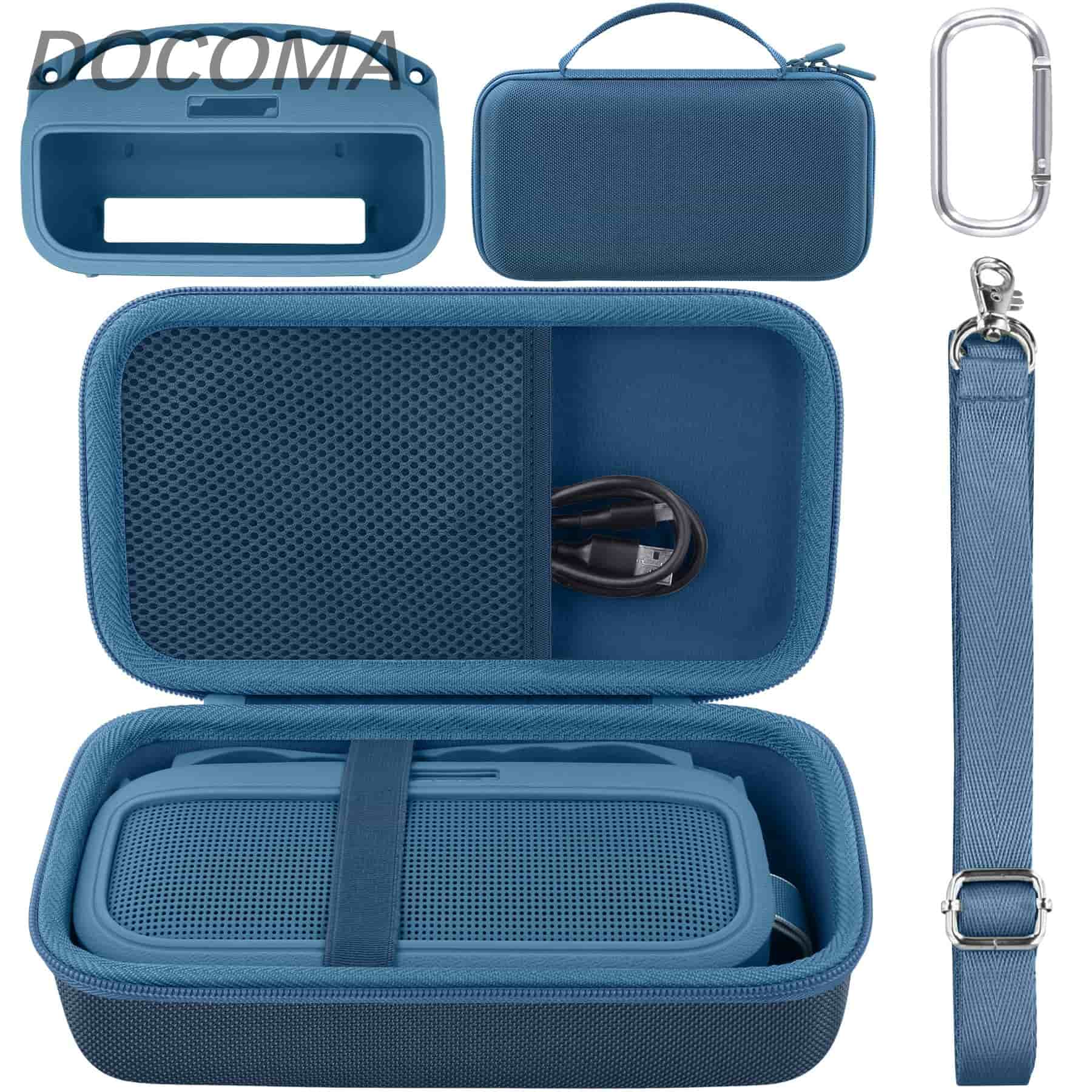 SoundLink Flex Portable Speaker (第2世代) soundlink2 ワイヤレス Bluetooth スピーカーEVAケース 1個とシリコンケース 1個，ブルー‐co2CREA