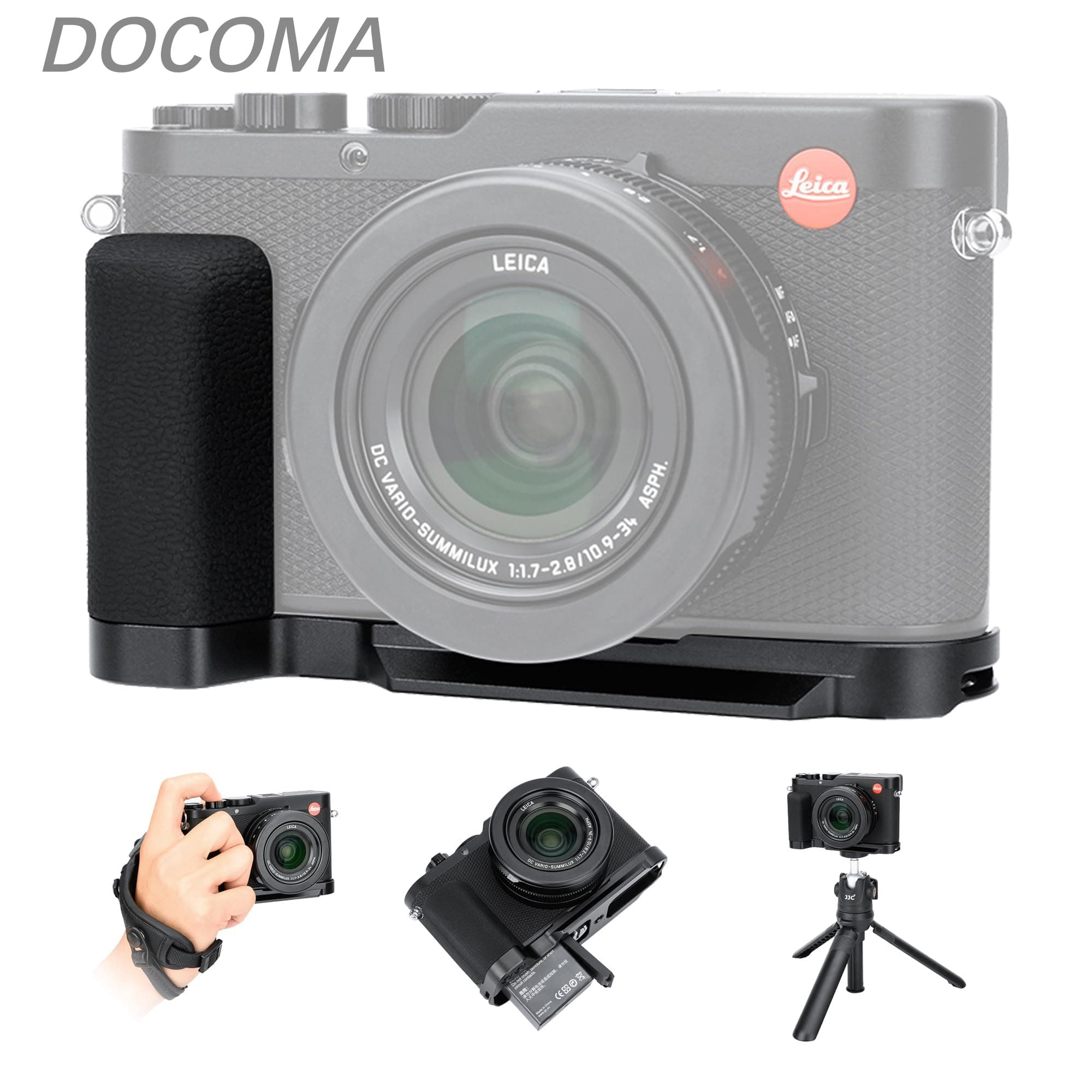 Rakuten - 【送料無料】金属 L型ハンドグリップ ライカ Leica D-Lux 8カメラ適用 電池交換が便利 底の1/4