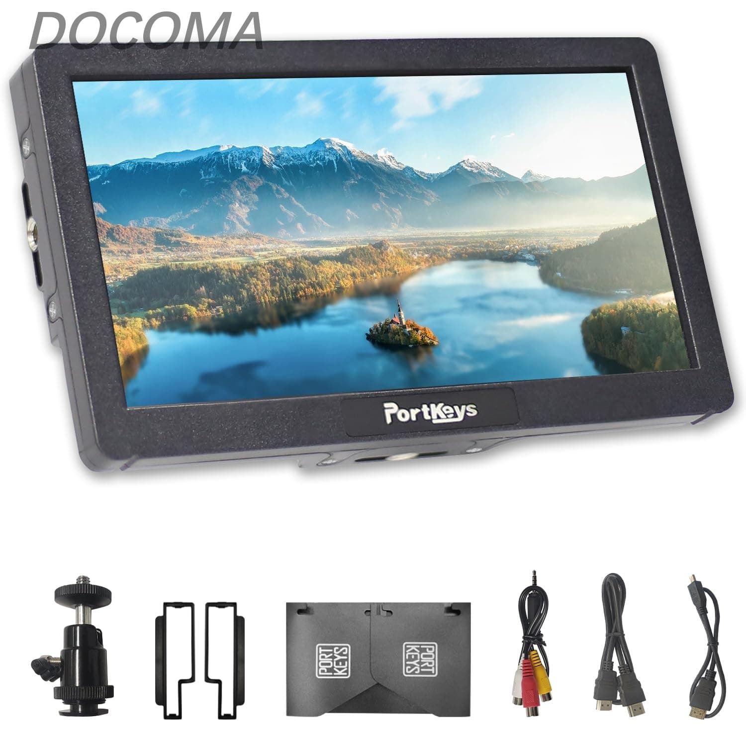 Rakuten - 【送料無料】HD7H 7 インチカメラモニター 1000 Nits 高輝度フィールドモニター、ブルーライトフロストスクリーン付き、内蔵スピーカーは4K30p HDMI信号入力に対応