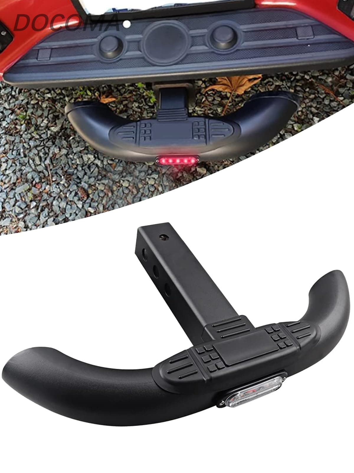 乐天商城 - 【送料無料】2インチ ヒッチステップ 車載用 ヒッチレシーバー 最大牽引2.27t対応 バックアップランプ （赤）付き 防水防錆 高耐久鋼材 ユニバーサルフィット トヨタ ホンダ 日産 SUV ステップ増設可能 工具付き 簡単取付 キャンピングカー トレーラー