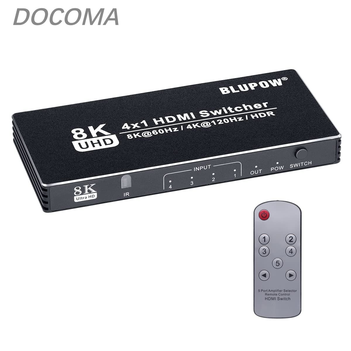 Rakuten - 【送料無料】4K@120Hz HDMI2.1切替器 4入力1出力 セレクター スイッチャー PS5・Xbox・Blu-ray palyer・Apple TV・Fire TVなど対応 hdmi切り替え・分配機・スプリッター VA141