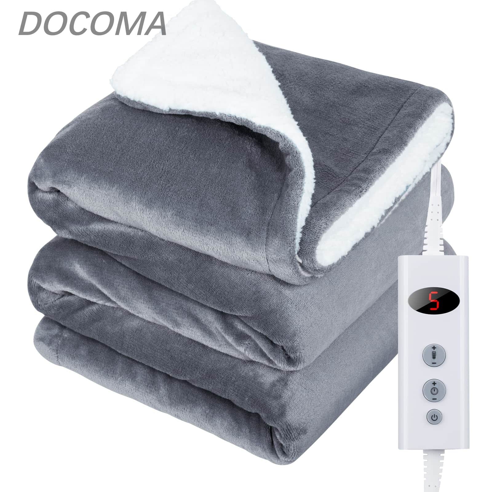 乐天商城 - 【送料無料】掛け敷き兼用 188×130cm 電気毛布 掛け【大きいサイズ＆10段階温度調整＆ 9つタイマー機能 】 フランネル ふわふわ 電気ブランケット丸洗い可 3分速暖膝掛け4h自動電源オフ ソファ ブランケット過熱保護 防寒対策 抗菌 防臭 ダニ退治 冷え予防 暖かい 冬用 冷房
