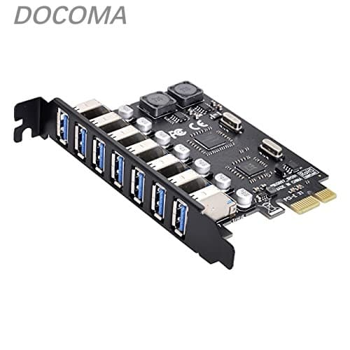 【送料無料】7ポートPCI-EからUSB 3.0ハブPCI Express拡張カードアダプタ5Gbps