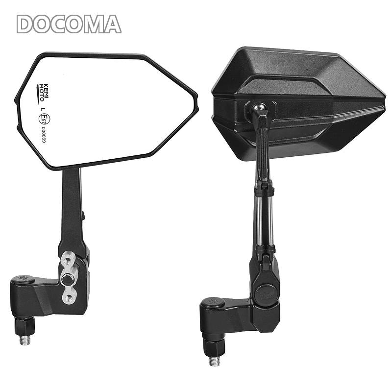 樂天商城 - 【送料無料】KEMIMOTO バイク ミラー 左右セット 10mm 8mm 汎用 取付簡単 360°調整可能 車検対応 可動式ミラー ホンダ/カワサキ/スズキ/モンキー/ハンターカブ/グロム/セロー/クロスカブ/MT-07/MT-09/pcx シルバー ブラック KM3110