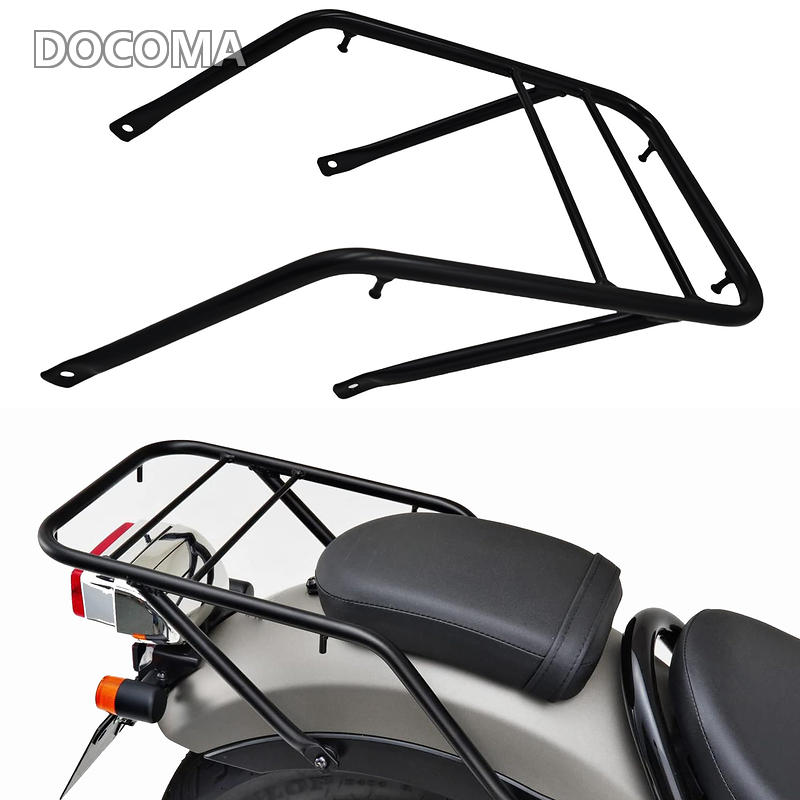 Rakuten - 【送料無料】Yoothi 互換品 ホンダ用 リアキャリア レブル250/500 CMX300/500 Rebel 250/500 2017-2023用 グラブバーキャリア タンデムバー リアキャリアと ブラック チール