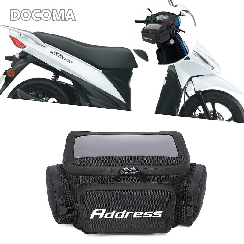 Rakuten - 【送料無料】For アドレス125 Address 125 アドレス110 Address 110 スクーター用 フロント 防水 携帯電話 タッチスクリーン収納バッグ ストリート ウエストバッグ 2L 大容量 収納バッグ バイクアクセサリー (Address) [並行輸入品]