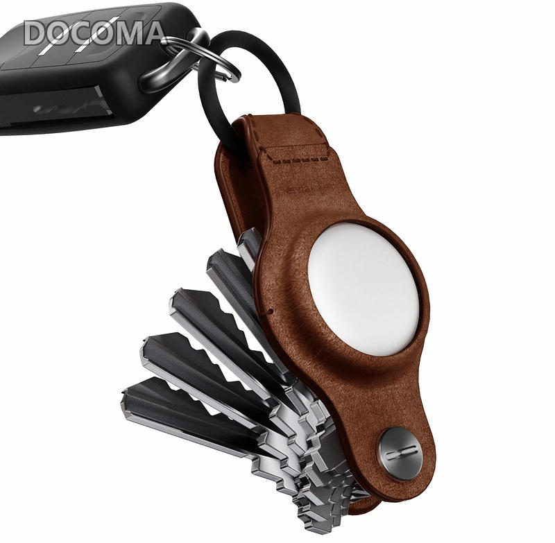 KeySmart Air(キースマート エア) - airtag キーホルダー アップル エアタグ用 コンパクト キーオーガナイザー airtag キーケース 車のスマートキー取り付け キーリング付き