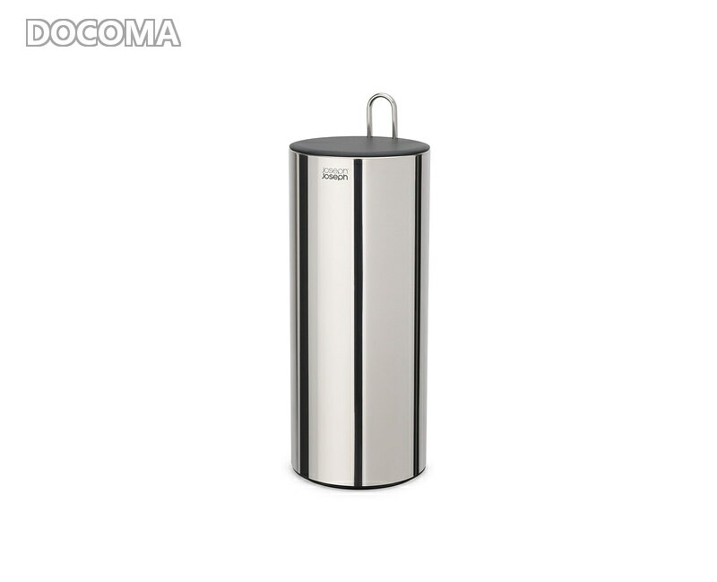 樂天商城 - 【送料無料】ジョセフジョセフ (Joseph Joseph) 隠しトイレットペーパーホルダースタンド ダークグレー 奥行41.4×幅15.6×高さ2.51cm イージーストア (EasyStore) リュクス フタ付き 3ロール収納 ステンレス製 70593 【正規品】