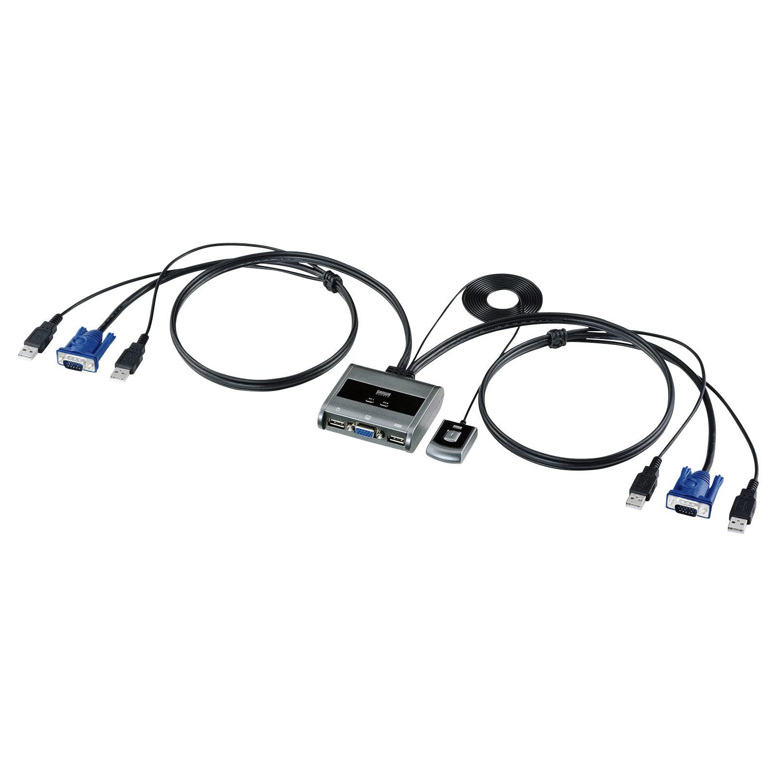 乐天商城 - 【送料無料】サンワサプライ(Sanwa Supply) パソコン切替器(エミュレーション非搭載・手元スイッチ付き) SW-KVM2UUSN2 ブラック