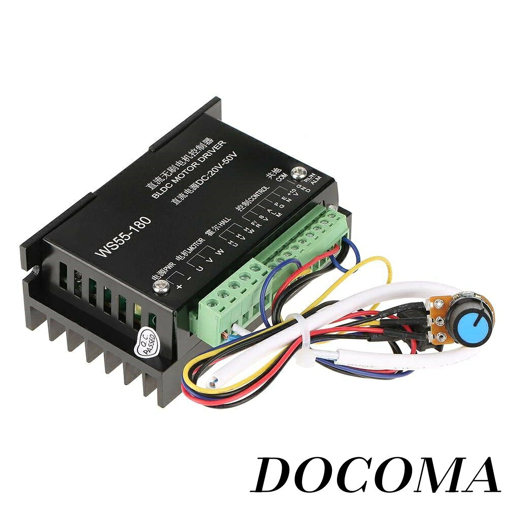 Rakuten - 【まとめ買いで最大500円OFFクーポン!】【送料無料】WS55-180 20000RPM DC 20V-50V 3相BLDC電動工具 排気ファン 振動モーター CNC用 ブラシレススピンドルモータードライバー マルチ保護