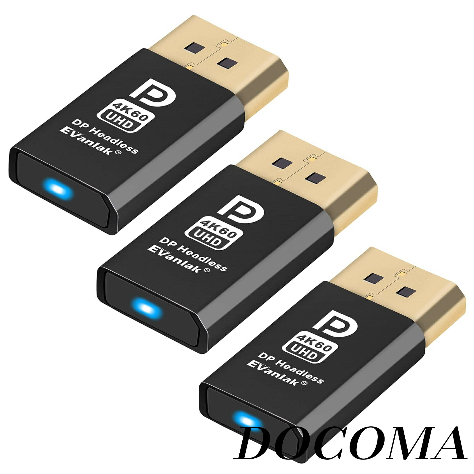 【まとめ買いで最大500円OFFクーポン!】【送料無料】4k60Hz ヘッドレス ゴースト ディスプレイエミュレータ PC DP ダミープラグ ヘッドレス 1080@120Hz-4096x2160@60hz FHD-3パック