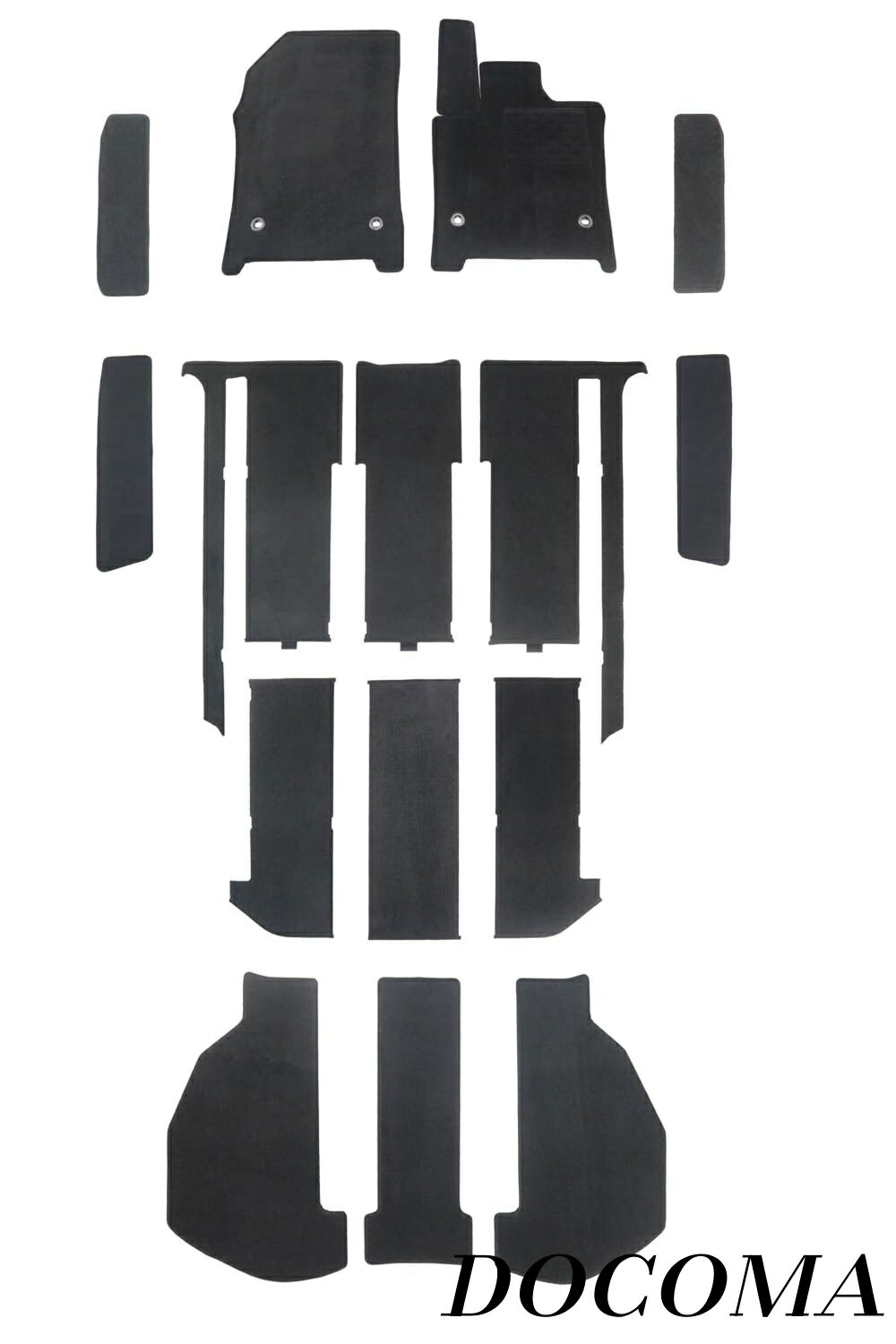 乐天商城 - 【まとめ買いで最大500円OFFクーポン!】【送料無料】ベーシックフロアマット ブラック アルファード/ヴェルファイア/アルファードハイブリッド/ヴェルファイアハイブリッド 40系 7人乗 アルファードPHEV/ヴェルファイアPHEV R7(2025)/1~6人乗 【6KETC1660X101K】