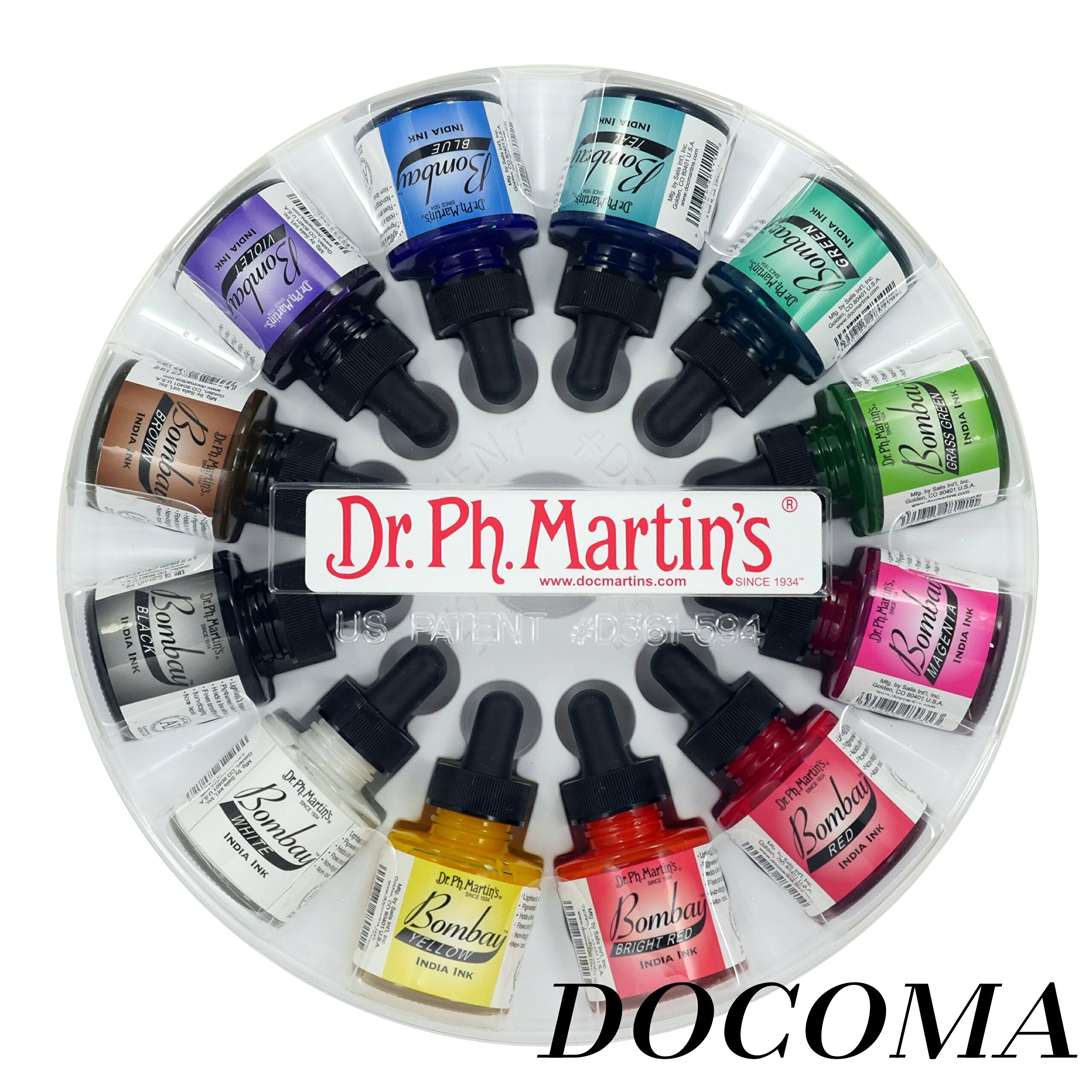 乐天商城 - 【まとめ買いで最大500円OFFクーポン!】【送料無料】Ph. Martin's Bombay India Ink 1.0 oz Set of 12 (Set 1)
