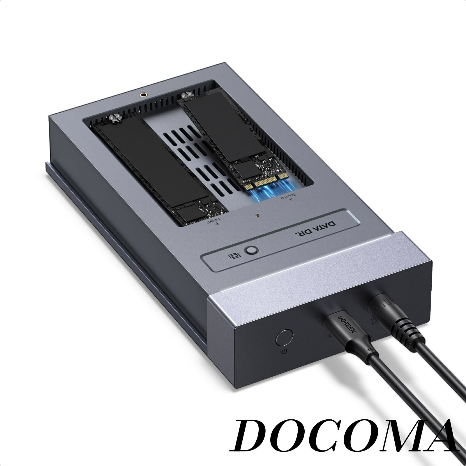 乐天商城 - 【まとめ買いで最大500円OFFクーポン!】【送料無料】M.2 SSD 外付けケース【USB4 40Gbps】 ssd ケース Thunderbolt 3/4 NVMe SSD ケース 2230 2242 2260 2280(M-Key M&B Key) USB4/3.2/3.0/2.0対応 USB C ケーブル付属 ファン設計 ダブルM.2 NVMe SSD対応