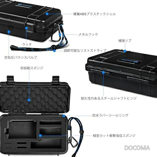 【送料無料】コダック PIXPRO FZ55 FZ45 対応 防水ハードケース ブラック デジタルカメラケース 収納ケース アウトドア 旅行 保護ケース — vista 3
