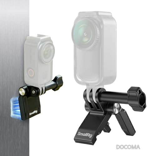 【送料無料】アクションカメラ用 マグネットマウント DJI Osmo Nano/Action 4/5 Pro GoPro Hero 13/12/11 対応 Arca-Swiss クイックリリースプレート 1/4インチ-20 位置決め穴 超ローアングル撮影