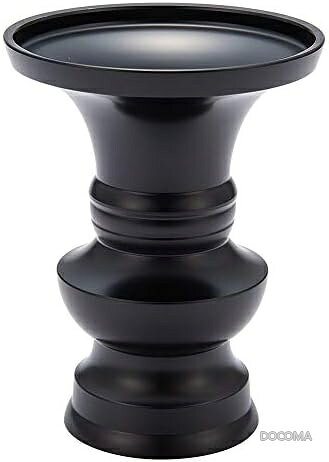 【送料無料】仏具 花立 3寸 黒色 真鍮製 高岡銅器 仏壇用 花立て 花瓶 証明書付 高さ9.3cm