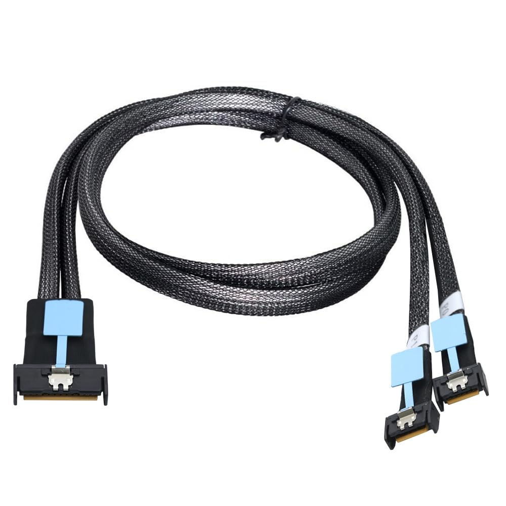 Rakuten - 【送料無料】PCI-E 5.0 MCIO STR PCI-E Mini Cool Edge IO 8i 74ピン オス - デュアル MCIO 38ピン オス 高速エクステンダー データケーブル 50cm