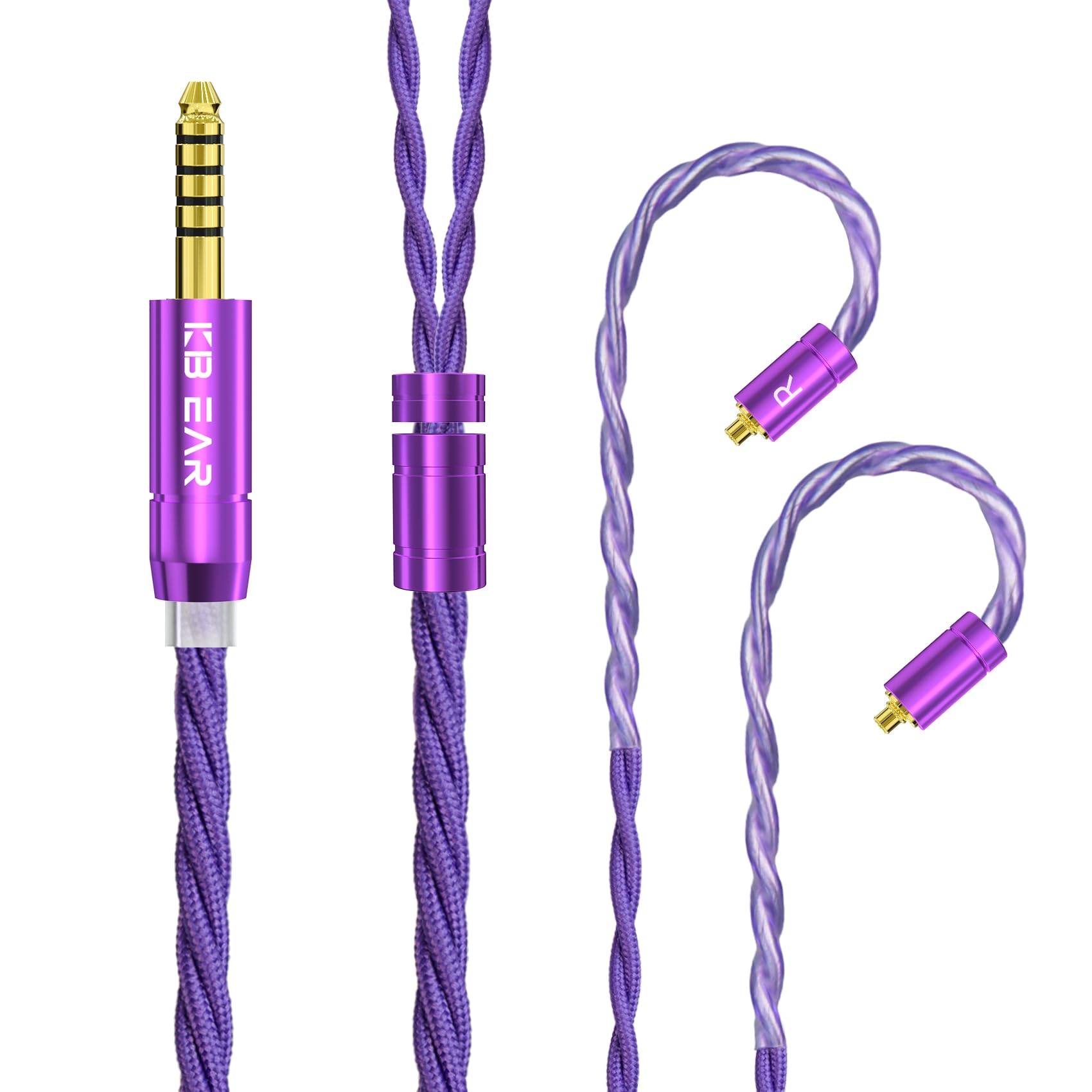 【送料無料】MMCX 4.4mm Yinyoo 5N単結晶銅 ケーブル 4.4mmイヤホンアップグレードケーブル イヤフォン交換ケーブル SE846/SE535/SE215/SE315/SE425/SE215-PRO 等に対応（MMCX・4.4mmプラグ）