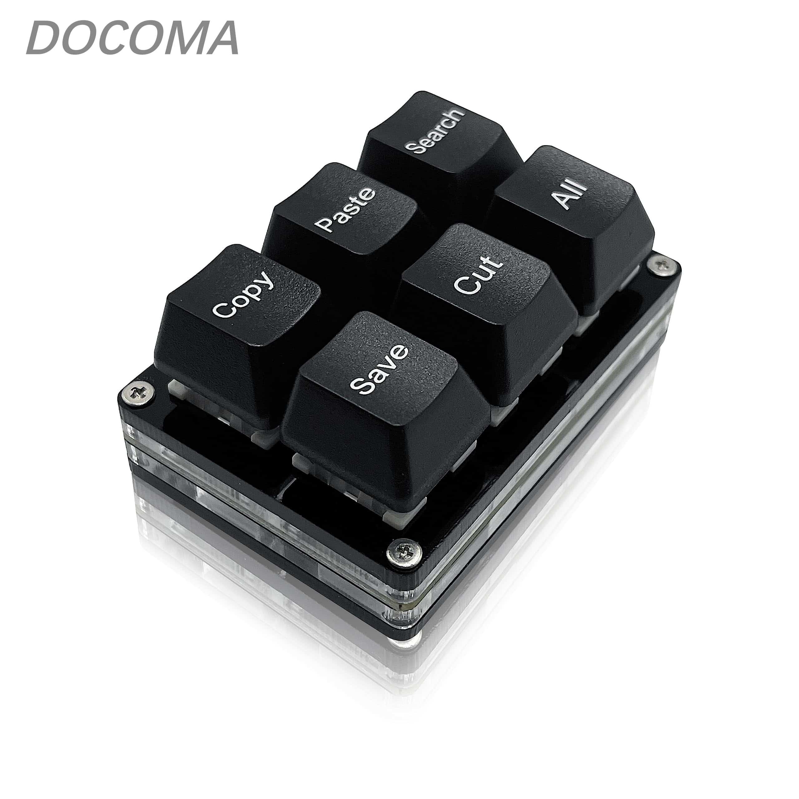 【送料無料】セーブ カット オール6キー キーボード 片手OSUキーパッド プログラム可能 メカニカル ショートカット マクロキーボード 仕事やゲーム用 (ブラック)