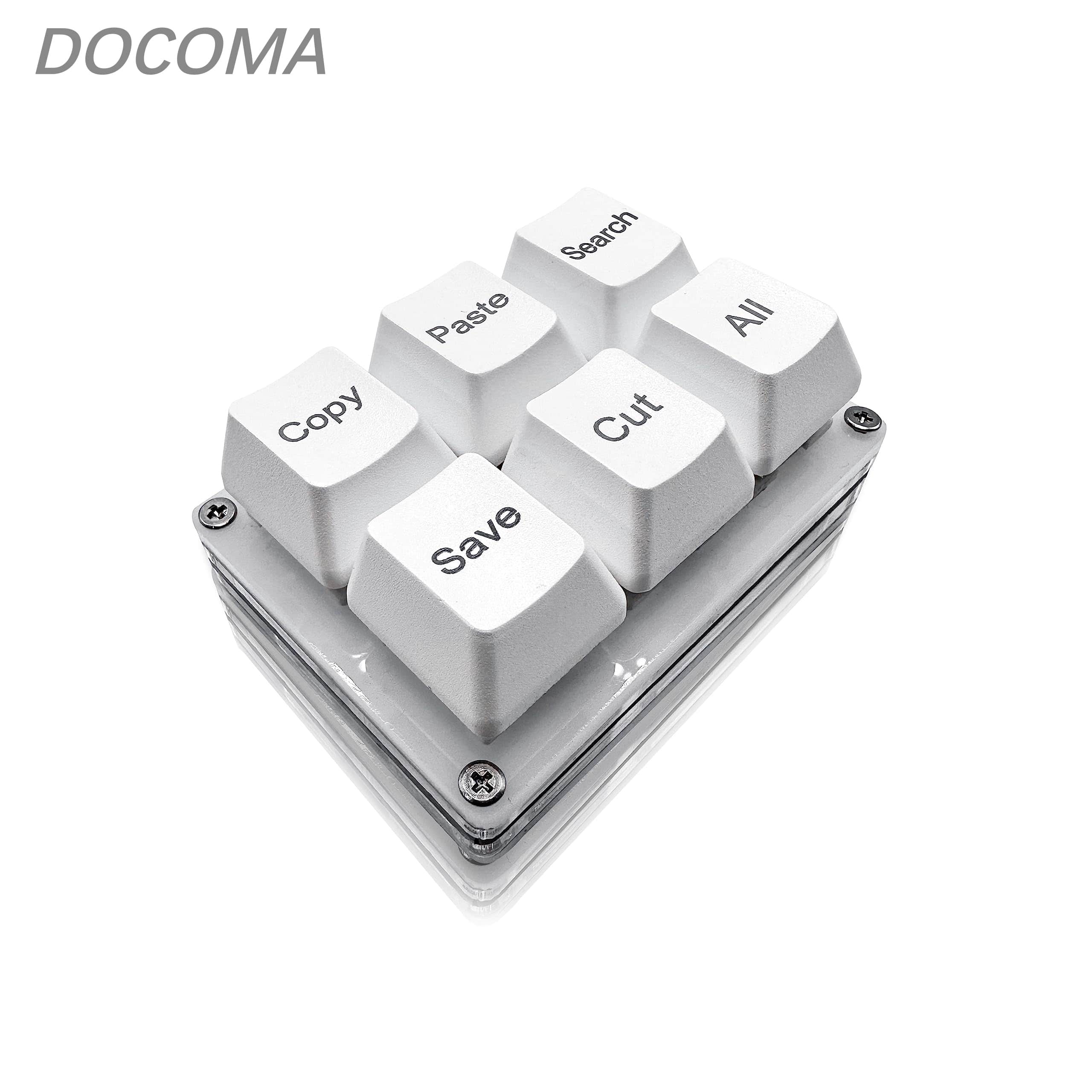 乐天商城 - 【送料無料】セーブ カット オール6キー キーボード 片手OSUキーパッド プログラム可能 メカニカル ショートカット マクロキーボード 仕事やゲーム用 (ホワイト)