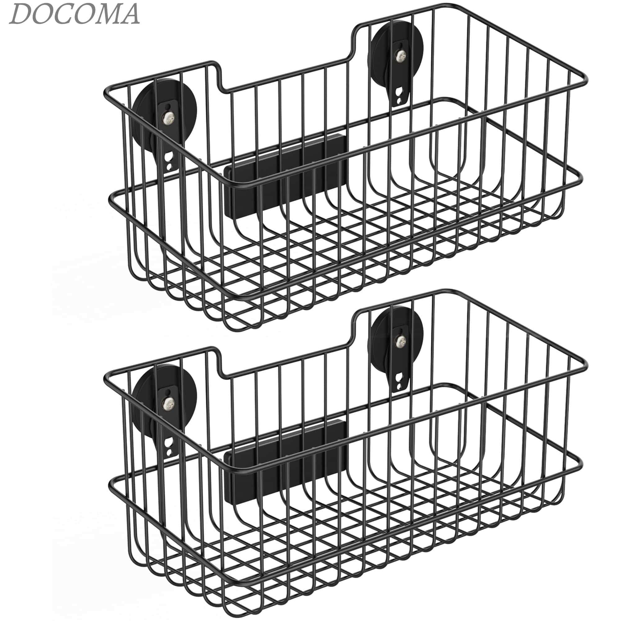 【送料無料】ULIBERMAGNET 磁気メタルバスケットオーガナイザー 2個 大型コンテナ マグネットホルダーバスケット 可動式収納棚 強力なマグネット付き 雑貨道具収納 ガレージ 冷蔵庫 ペグボード キャビネット用