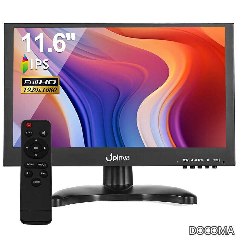 Rakuten - 【送料無料】小型IPSモニター 金属ボディ FHD(1920x1080) HDMI/VGA/AV/BNC 多入力 内蔵スピーカー 対応 【CCTV監視 防犯カメラ DVR PC Nintendo Switch PS5 ゲーム機用 ポータブルディスプレイ】