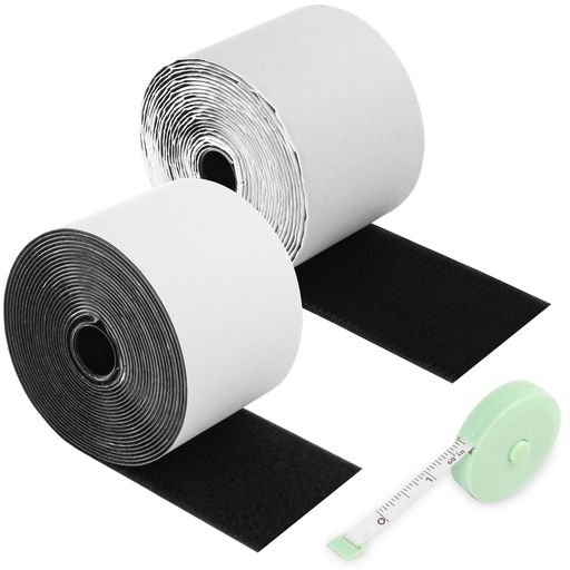 超強力マジックテープ幅10cm*長6m両面テープ防水耐熱業務用工業用DIY用家庭用強力固定2本セット-多用途ファスナーテープ付(3.0)