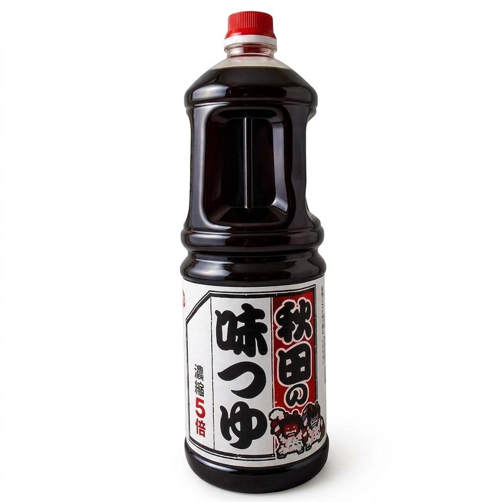 ワダカン 秋田の味つゆ 1.8リットル （2本セット・6本セット）濃縮5倍 めんつゆ し...