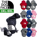 秋冬モデル 大型犬向け 3XL-9XLサイズTHE DOG FACEロゴ裏起毛パーカー プチプラ THE DOG FACEロゴ パーカー/裏起毛パーカー/裏起毛/トレーナー/パーカー