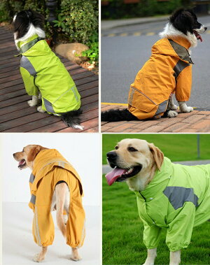 【春夏秋冬モデル】レインコートフルカバー上着パンツ上下セットカッパリード穴あり雨の日のお散歩や梅雨時期に最適/ボーダーコリー/ラブラドール/ゴールデンレトリバー等/中型犬/大型犬/超大型犬向け