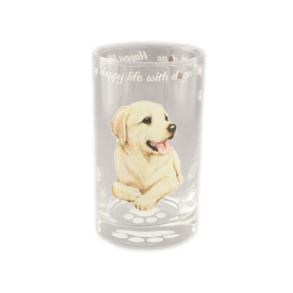 わんコレ　ガラスタンブラー　【S27　ラブ】犬雑貨　犬グッズ