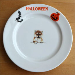 【在庫限り】限定品 ハロウィンプレートS13 柴犬犬雑貨　犬グッズ