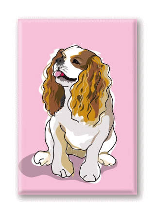 在庫限り　マグネットシリーズ【キャバリア・シッティング】輸入雑貨　犬雑貨　犬グッズ