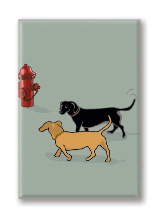 在庫限り　マグネットシリーズ【ダックス・ペア】輸入雑貨　犬雑貨　犬グッズ