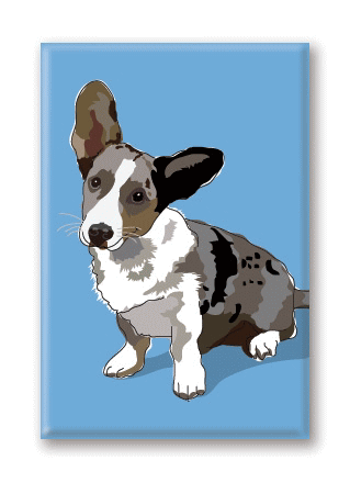 在庫限り　マグネットシリーズ【コーギー/お座り】輸入雑貨　犬雑貨　犬グッズ