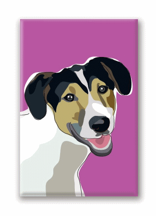 在庫限り　マグネットシリーズ【ジャック・ラッセル・テリア　スマイル】輸入雑貨　犬雑貨　犬グッズ