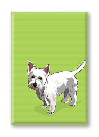 在庫限り　マグネットシリーズ【ウェスティ　グリーン】輸入雑貨　犬雑貨　犬グッズ