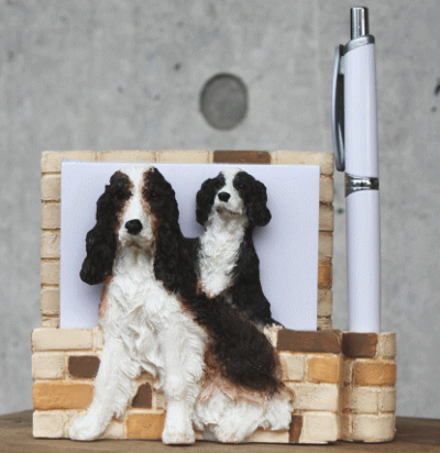 フィギュアノートホルダー【スプリンガー・スパニエル】輸入雑貨　犬雑貨　犬グッズ