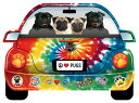在庫限り パップモービル カーマグネット 【パグ/PeaceLove】輸入雑貨 犬雑貨 犬グッズ・パググッズ