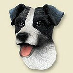 在庫限り　コミカル・ドッグフィギュア　ヘッド　【ジャック・ラッセル・テリア　ブラック＆ホワイト】..