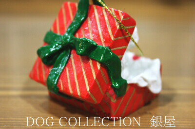 【ハスキー】ギフトボックス・オーナメント/レッドBOX輸入雑貨・犬グッズ・犬雑貨・クリスマス