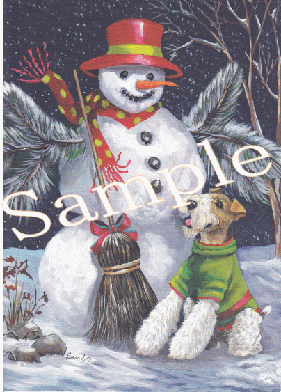 在庫限り クリスマスカード【ワイアーフォックス・テリア】輸入雑貨 犬雑貨 犬グッズ