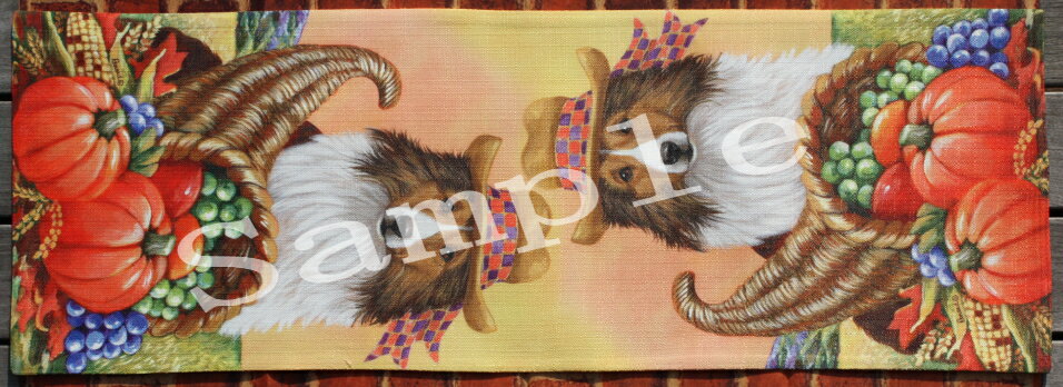 在庫限り　テーブルランナー　【シェットランド・シープドッグ/シェルティ】【Shetland Sheepdog Autum..