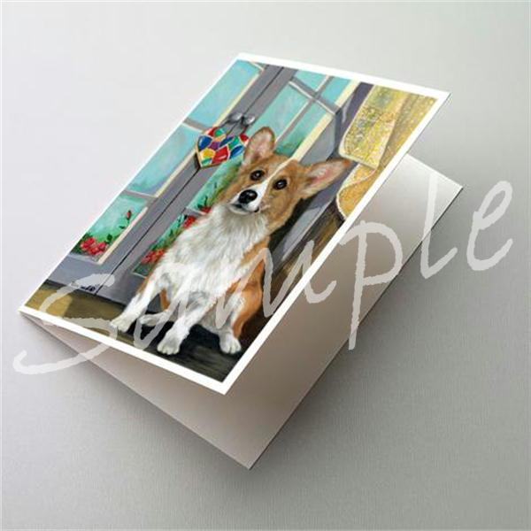 在庫限り　グリーティングカード【コーギー Suncatcher】輸入雑貨　犬雑貨　犬グッズ