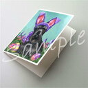 在庫限り グリーティングカード【スコティッシュ・テリア/スコッチ Easter Bunny】輸入雑貨 犬雑貨 犬グッズ
