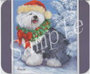 やわらかい素材のマウスパッドです。　 マウス操作の時に手首に触れても痛くなりにくい♪ 自宅でもオフィスでも、素敵なマウスパッドならPCワークも楽しくなります。 &#9642;タイトル　　Old English Sheepdog Christmas &#9642;Size　　　約横23.5cm×縦19.5cm &#9642;画家 Suzanne Renaud氏 　 オールド・イングリッシュ・シープドッググッズはこちらから