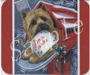 在庫限り やわらかマウスパッド ケアーンテリア Letter for Santa輸入雑貨 犬雑貨 犬グッズ