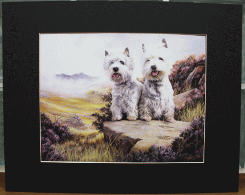 在庫限り　マットプリント【ウエスト・ハイランド・ホワイト・テリア/ウエスティ　Two】輸入雑貨　犬雑..